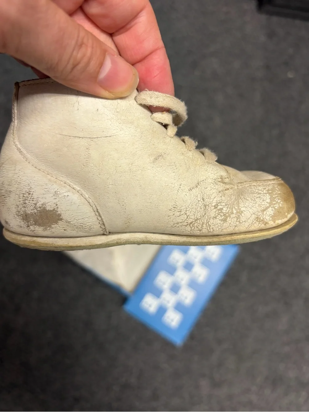 Vintage Jumping Jacks baby white walker shoes 1970s 1980s 3.5E Cuddler Smooth